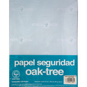 Foto de Papel de Seguridad Azul Claro Tamaño Carta OAK Tree de 90 G 