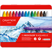 Foto de Pastel de cera Caran D´Ache Neocolor estuche con 15 colores 