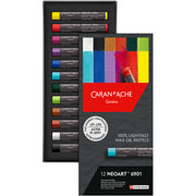 Foto de Pastel en barra graso Caran D´Ache Neoart Wax estuche con 12 colores 