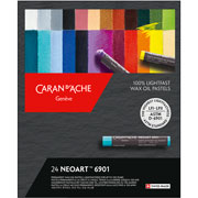 Foto de Pastel en barra graso Caran D´Ache Neoart Wax estuche con 24 colores 