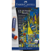 Foto de Pasteles Grasos Faber-Castell Goldfaber Metalicos Set con 12 