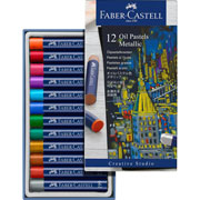 Foto de Pasteles Grasos Faber-Castell Goldfaber Metalicos Set con 12 