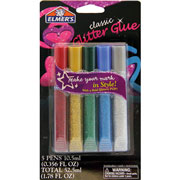 Foto de Pegamento Cristalino Elmers Glitter Pens Classic con 5 Piezas