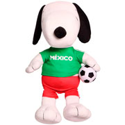 Foto de Peluche Snoopy Color Blanco Uniforme Verde De Seleccion Mexico 