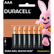 Foto de Pilas Duracell Promopack AAA con 4 pilas + 2 piezas