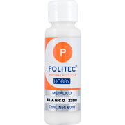 Foto de Pintura Acrilico Politec Hobby Metalico Blanco #23501 60 ml 