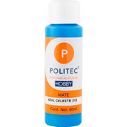 Foto de Pintura Para Manualidades Politec Hobby 313 Azul Celeste Mate 60 ML 