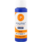 Foto de Pintura Para Manualidades Politec Hobby 315 Azul Ultramar Mate 60 ML 