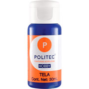 Foto de Pintura Para Tela Politec Azul Cobalto 30 ML 