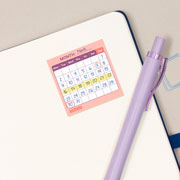Foto de Planeador de Oficina Finocam Adhesiva 7x15 cm Calendario Mensual 