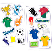 Foto de Planilla de Stickers en Vinil Adheribles Granmark con 2 Planillas Futbol 