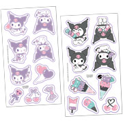 Foto de Planilla de Stickers en Vinil Adheribles Granmark con 2 Planillas Kuromi 