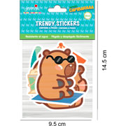 Foto de Planilla de Stickers en Vinil Adheribles Granmark con 6 Piezas Capibara Summer 