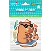 Foto de Planilla de Stickers en Vinil Adheribles Granmark con 6 Piezas Capibara Summer 