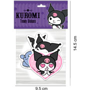 Foto de Planilla de Stickers en Vinil Adheribles Granmark con 6 Piezas Kuromi 
