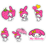 Foto de Planilla de Stickers en Vinil Adheribles Granmark con 6 Piezas My Melody 