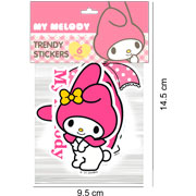 Foto de Planilla de Stickers en Vinil Adheribles Granmark con 6 Piezas My Melody 