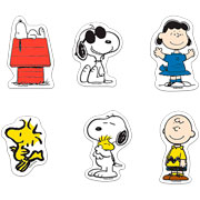 Foto de Planilla de Stickers en Vinil Adheribles Granmark con 6 Piezas Peanuts 