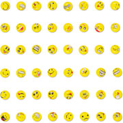 Foto de Plantilla de Stickers 3D Emoji con 48 Piezas 