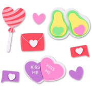 Foto de Plantilla de Stickers Foamy Corazones con 15 Piezas 