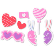 Foto de Plantilla de Stickers Foamy Corazones con 15 Piezas 