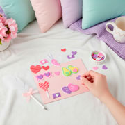 Foto de Plantilla de Stickers Foamy Corazones con 15 Piezas 