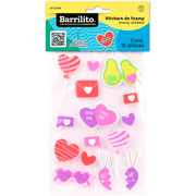 Foto de Plantilla de Stickers Foamy Corazones con 15 Piezas 