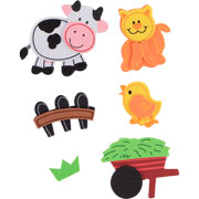 Foto de Plantilla De Stickers Foamy Figuras De La Granja Con 10 Piezas 