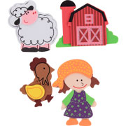 Foto de Plantilla De Stickers Foamy Figuras De La Granja Con 10 Piezas 