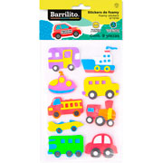 Foto de Plantilla De Stickers Foamy Figuras De Transportes Con 9 Piezas 