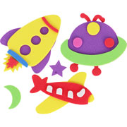 Foto de Plantilla De Stickers Foamy Figuras Del Espacio Con 11 Piezas 