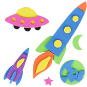 Foto de Plantilla De Stickers Foamy Figuras Del Espacio Con 11 Piezas 