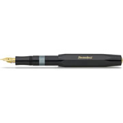 Foto de Pluma Fuente Fina Kaweco Classic Sport Pistón Negro/Dorado 1.1mm 