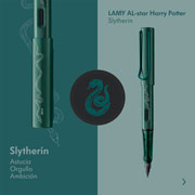 Foto de Pluma Fuente Fina Lamy 25Hpsm Al-Star Slytherin Punto Mediano Azul 