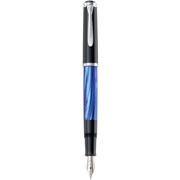 Foto de Pluma Fuente Fina Pelikan M-205 Classic Azul Marmoleado 