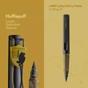 Foto de Pluma Fuente Lamy Safari Harry Potter Hufflepuff M Tinta  Azul 