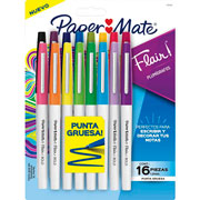 Foto de Plumil Escritura Flair Bold 1.2mm con 16 Surtidos 