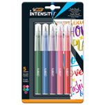 Foto de Plumón Bic Intensity punta pincel surtido 5 piezas 