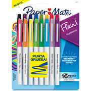 Foto de Plumil Escritura Flair Bold 1.2mm con 16 Surtidos 