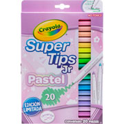 Foto de Plumon Escolar Crayola Super Tips Pastel con 20 Piezas