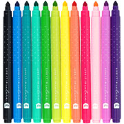 Foto de Plumones Kiut Lavables 12 Colores Surtidos 
