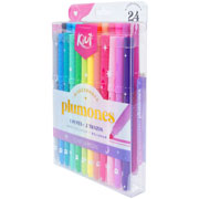 Foto de Plumones Kiut Lavables 24 Colores Surtidos 
