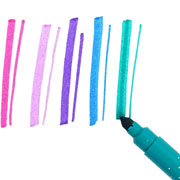 Foto de Plumones Kiut Lavables 24 Colores Surtidos 
