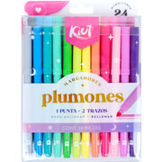 Foto de Plumones Kiut Lavables 24 Colores Surtidos 