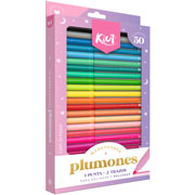 Foto de Plumones Kiut Lavables 50 Colores Surtidos 