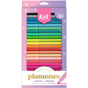 Foto de Plumones Kiut Lavables 50 Colores Surtidos 