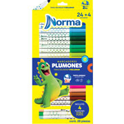 Foto de Plumones Norma Lavables 28 Colores Surtidos 
