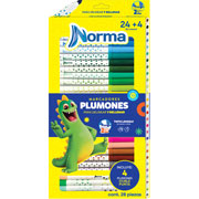 Foto de Plumones Norma Lavables 28 Colores Surtidos 