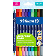 Foto de Plumones Pelikan Twin 10 Piezas 