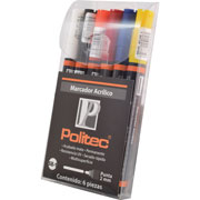 Foto de Marcador Politec Set Basico 1 2Mm Paquete Con 6 